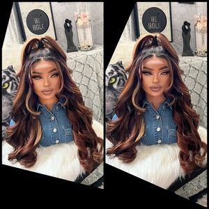 Human Hair Blended Lace Front Wig
